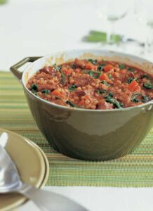 Whole Grains Recipes: Filet Mignon and Barley Stew with Spinach Image
